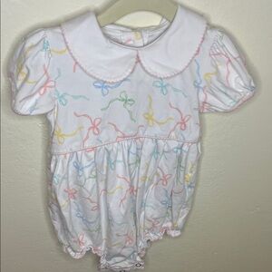 Charming Birthday Bow Print Toddler Romper